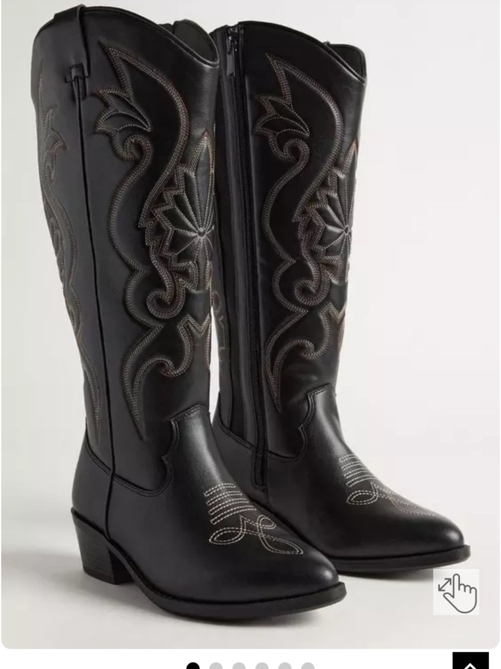 NEW ✨ Torrid Tall Western Knee Boot (Wide width and calf) size 8.5 Black